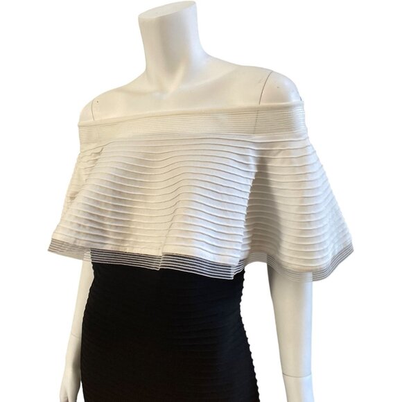 NWT Tadashi Shoji Tabora Off Shoulder Pintuck Jersey  Dress, size Medium - Picture 9 of 16